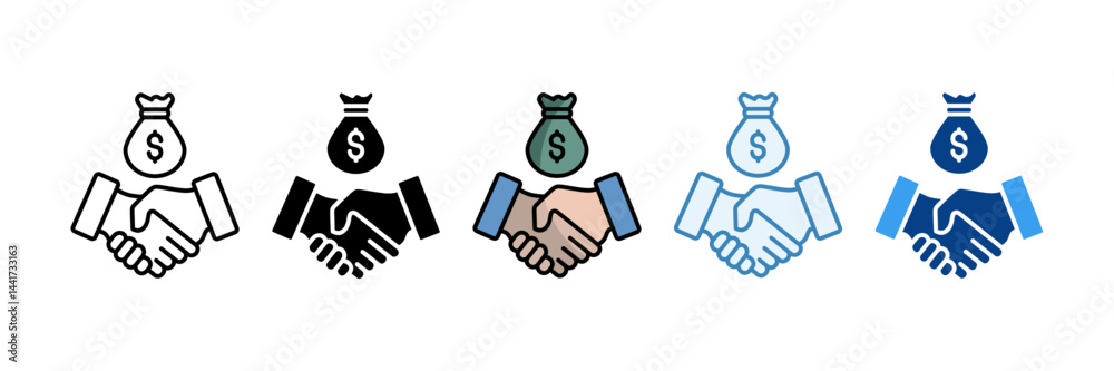 Deal Icon Set Multiple Style Collection Deal Icon Set Multiple Style Collection