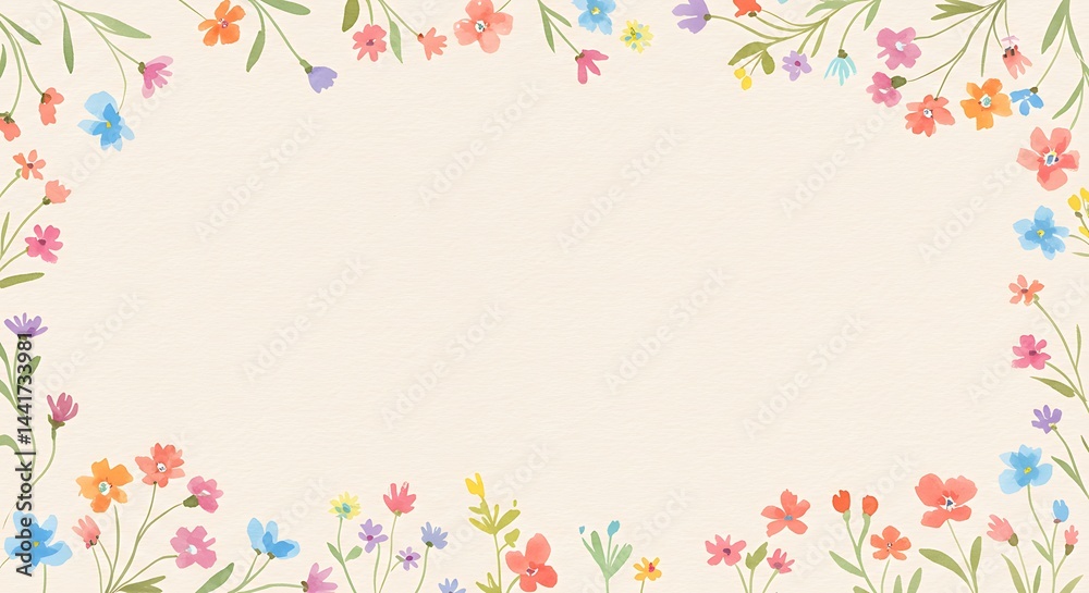 Pastel Bloom Frame AI Generated Pastel Bloom Frame AI Generated