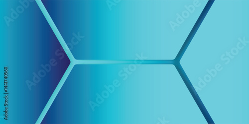 Abstract hexagon on blue gradient background for poster, brochure, cover, website, banner.