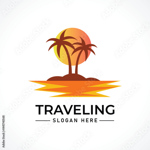 Traveling tour holiday trip summer logo
