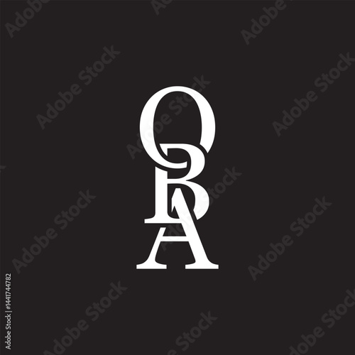 OBA letter logo concept isolated on white background. ABO Logo