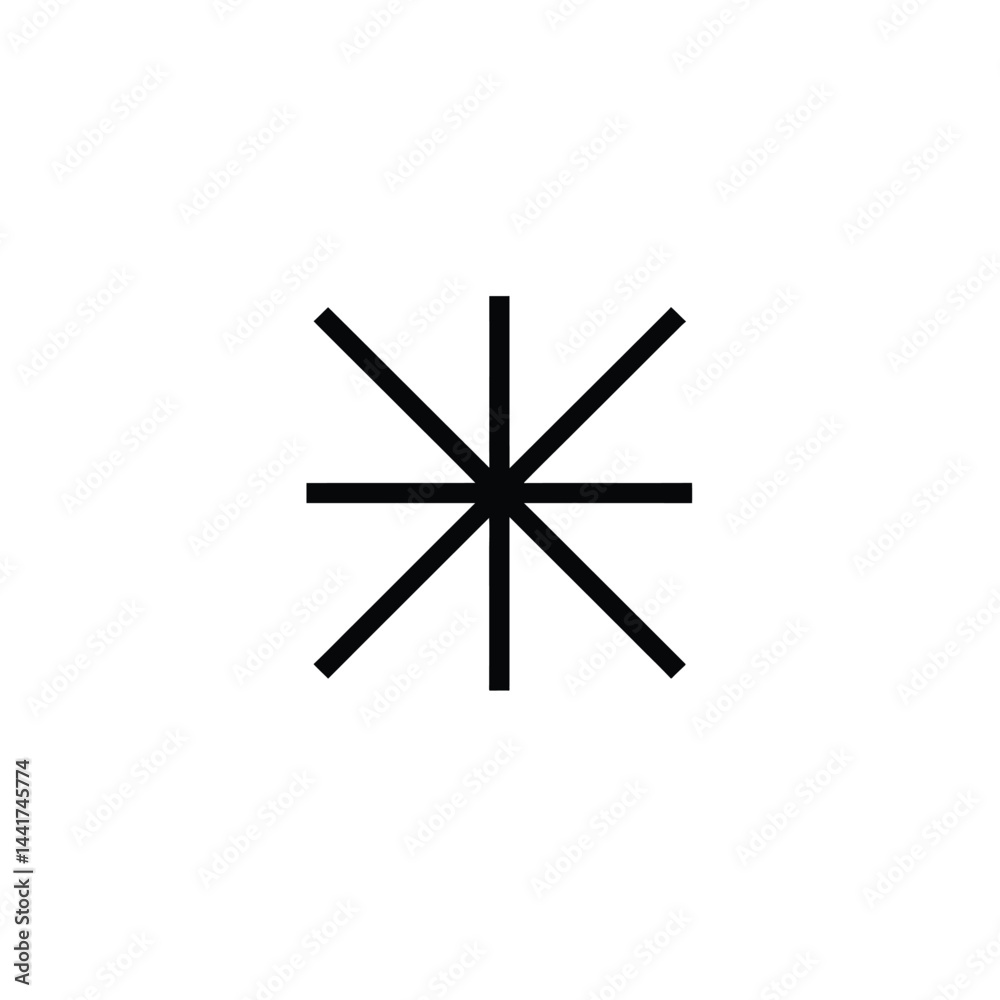 Minimalist star symbol line art icon in black and white vector illustration Minimalist star symbol line art icon in black and white vector illustration