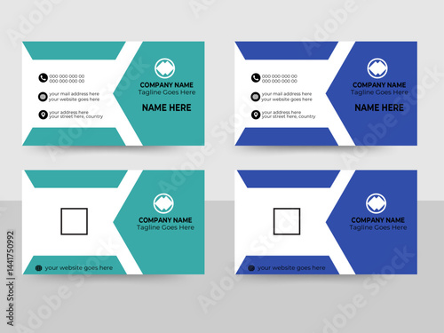 modern business card design . double sided business card design template . Clean and professional business card design.  