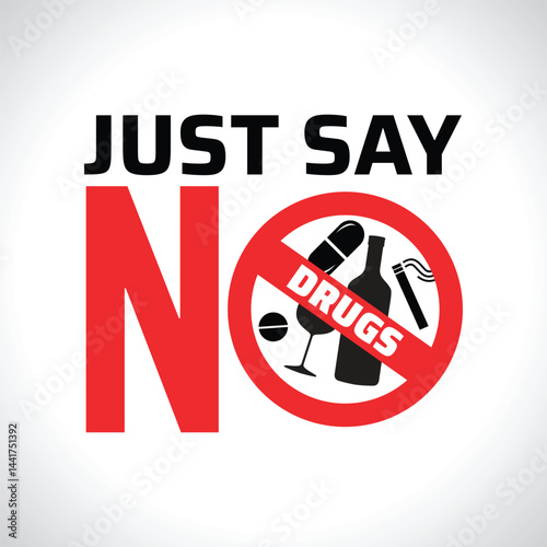 International Day Against Drug Abuse & illicit Trafficking, no drugs
