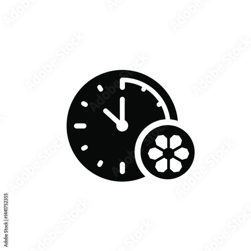 Summer time change with flower design illustration depicting daylight savings time concept