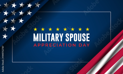 Military Spouse Appreciation Day Background Design Illustration 
