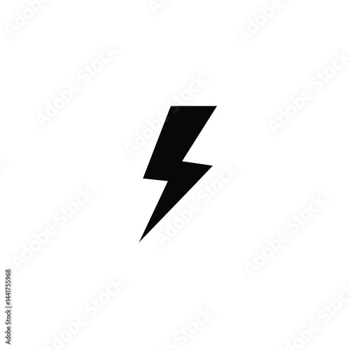 Free Download Minimalist black lightning bolt icon isolated on white background power symbol - GFXLoad