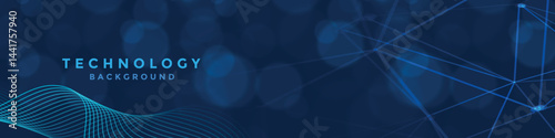 blue technology linkedin banner