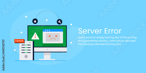 Server error and website page 404 code, bug fixing and technical issue concept.