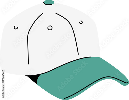 Pickleball Player Cap Vector Illustration