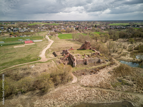 Obraz na płótnie Bobrowniki Castle Ruins, Poland. w salonie
