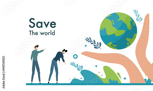 earth vector design for ozone and earth day event
