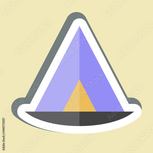 Sticker Wigwam. related to House symbol. design editable
