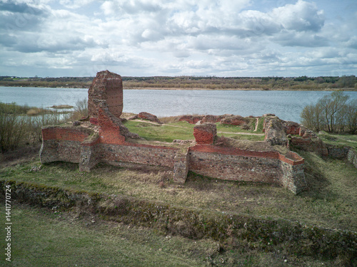 Obraz na płótnie Bobrowniki Castle Ruins, Poland. w salonie