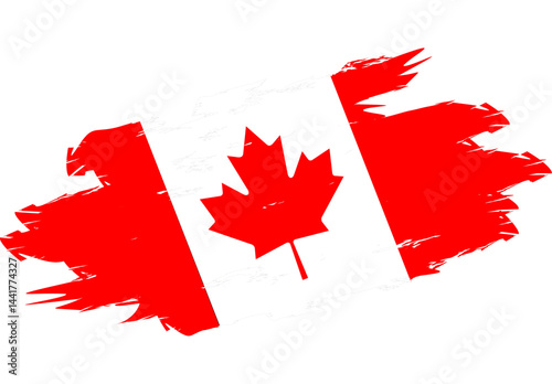 An artistic take on the Canadian flag featuring a maple leaf design, ideal for patriotic content and promotions.