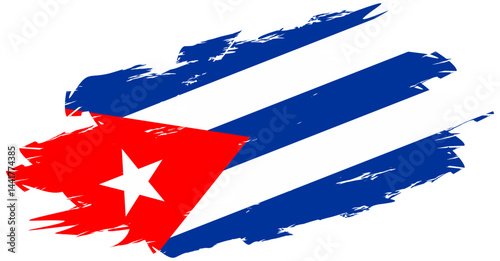 Artistic illustration of the Cuban flag, suitable for cultural and national themes.