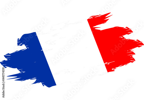 A stylized representation of the French flag, ideal for use in cultural or patriotic contexts.