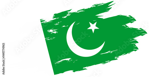 Artistic representation of the Pakistan flag, suitable for web design and promotional materials.