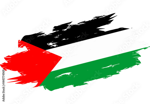 An abstract representation of the Palestinian flag, suitable for educational and promotional content