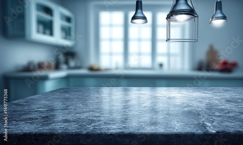 Obraz na płótnie Modern kitchen countertop, out-of-focus w salonie