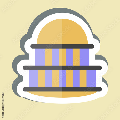 Sticker Capitol. related to House symbol. design editable