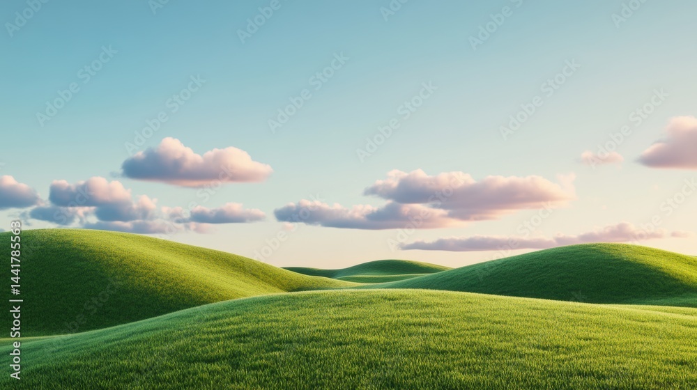 illustration of Summer fields landscape with a dawn,Rainbow, green grass hills, bright color blue sky, country background,banner resting vacation. illustration of Summer fields landscape with a dawn,Rainbow, green grass hills, bright color blue sky, country background,banner resting vacation.