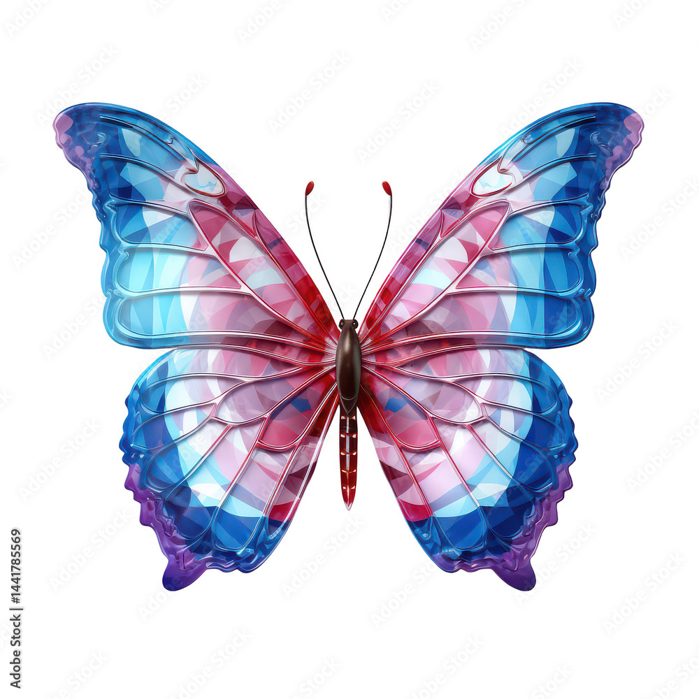 Fototapeta premium Pride butterfly png transgender colors png beautiful butterfly png 3d lgbtq symbol png transparent background image