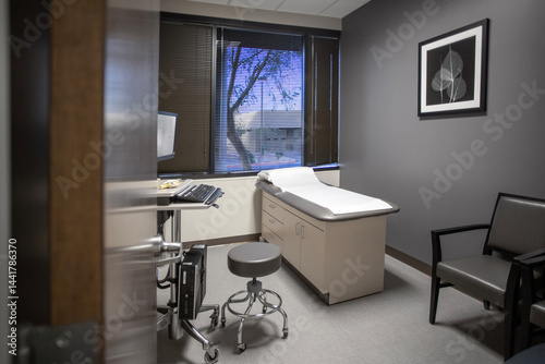 Interior of doctor's office waiting room