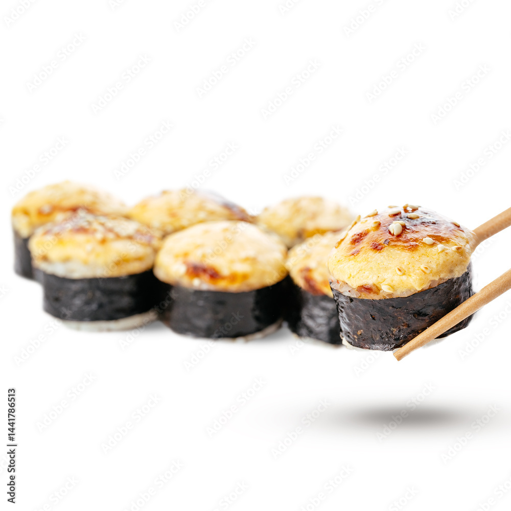 baked sushi with red fish and avocado baked sushi with red fish and avocado