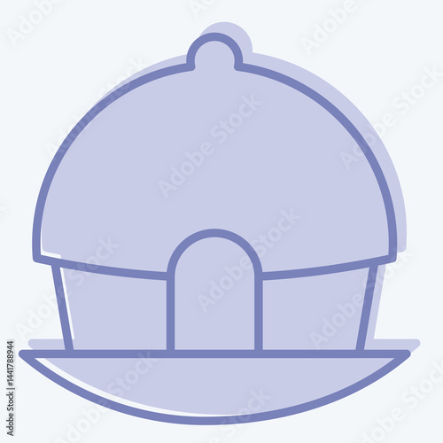 Icon Huuuut. related to House symbol. two tone style. design editable