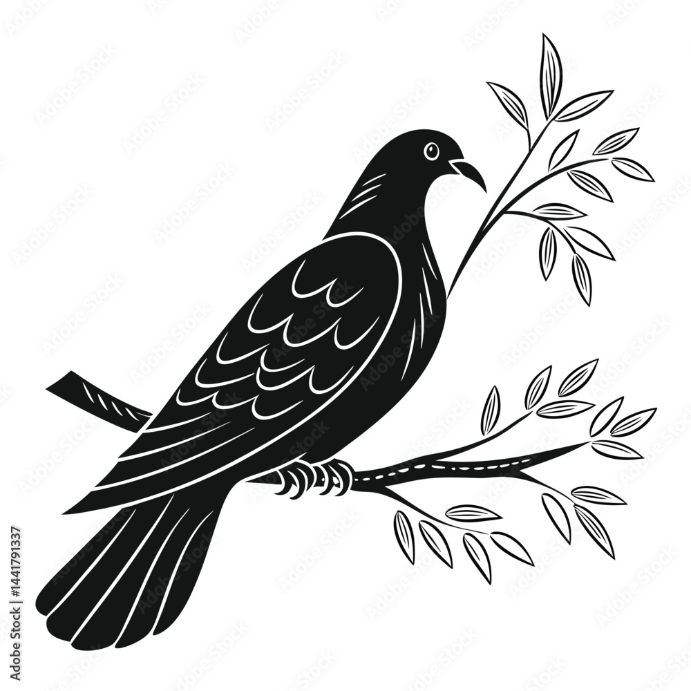 Obraz premium vector illustration of a bird