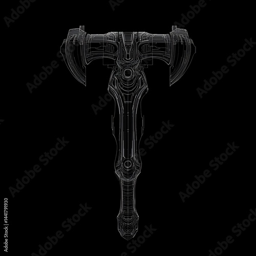 Ornate, stylized,  weapon photo