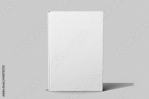 blank 6x9 inch hardcover thick book realistic clay mockup template isolated