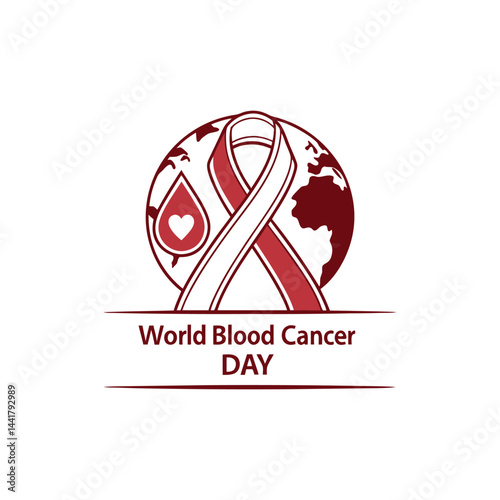 world blood cancer day logo vector 