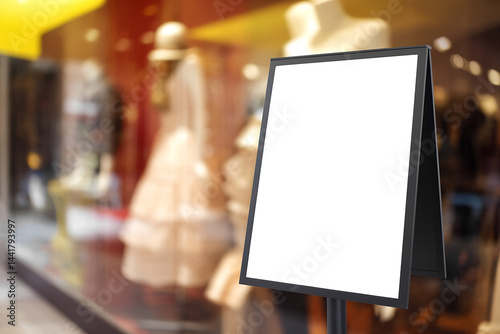 advertising billboard at fashion shop