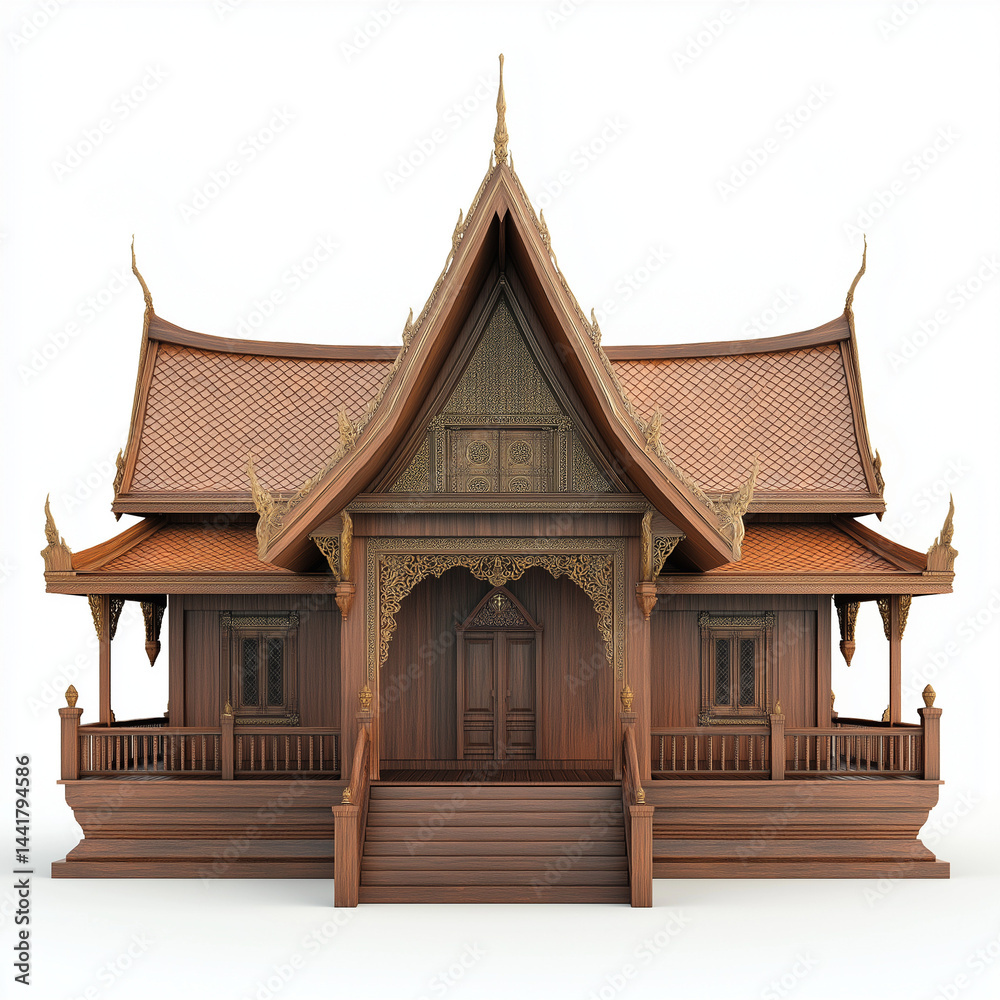 Obraz premium Classic ancient Thai homestead
