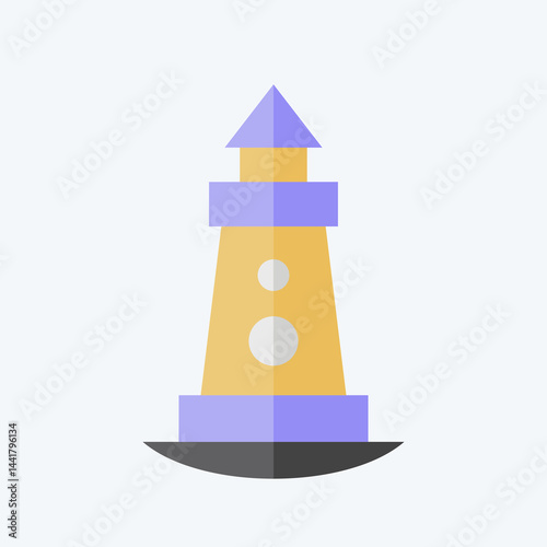 Icon Light House. related to House symbol. flat style. design editable