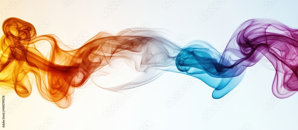 Fototapeta premium Colorful smoke swirls studio backdrop (1)