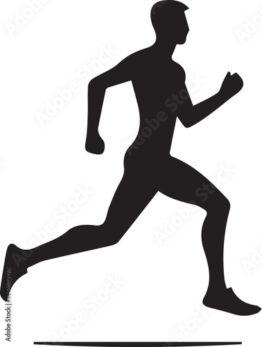 "Running Person Silhouette Vector Set – Dynamic Athletic Motion, Fitness & Exercise Icons"