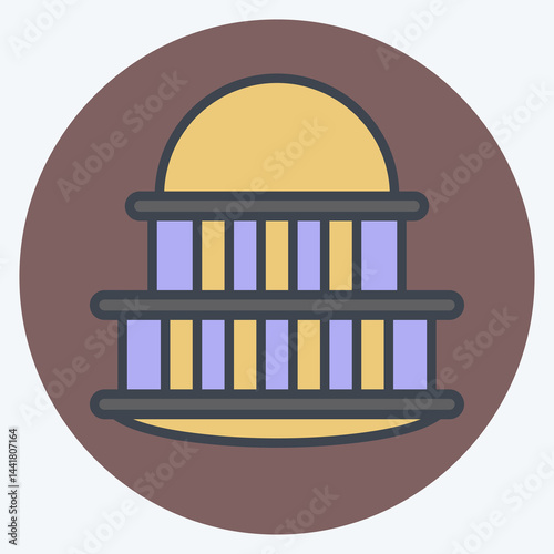 Icon Capitol. related to House symbol. color mate style. design editable