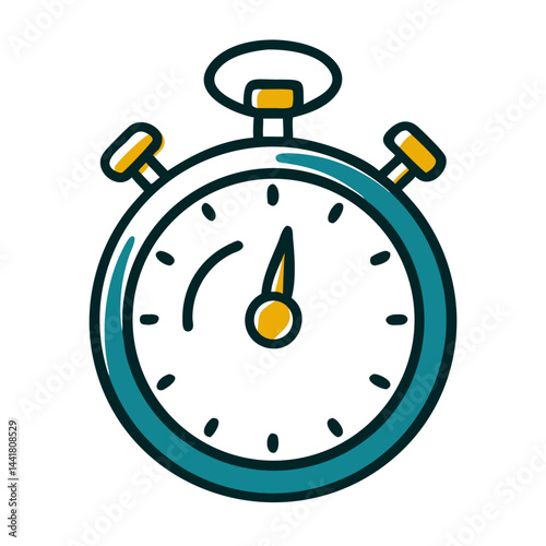 Stopwatch with a distinctive design, useful for time management and sports activities