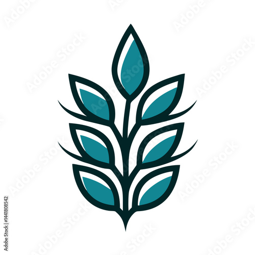 Whole grain leaves design representing health and wellness in nature, organic concept