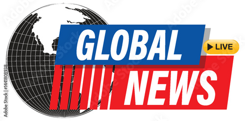 Dynamic Global News Vector Illustration