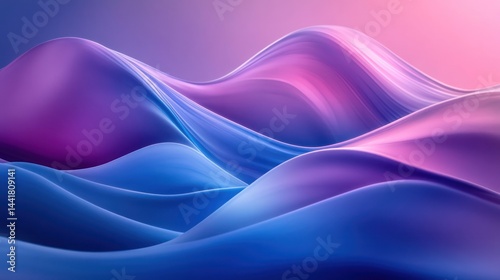 Abstract purple blue waves background