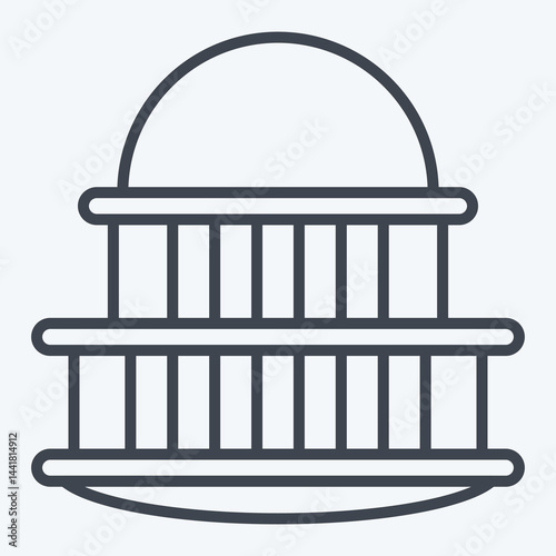 Icon Capitol. related to House symbol. line style. design editable