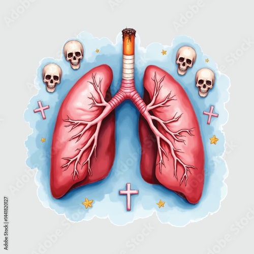 Dangers of Smoking Affecting Human Lungs and Overall Health	