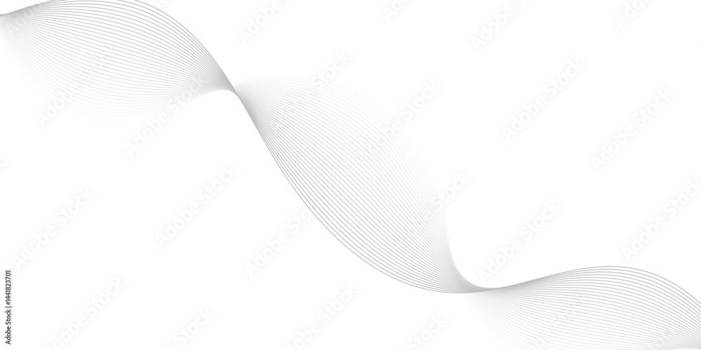 Obraz premium Modern Wave Line Pattern in Abstract Style on Transparent Background – Versatile Vector Illustration for Use in Technology Solutions, IT Services, Engineering Reports, and Data-Driven Projects