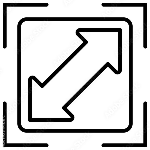 Resolution Outline Icon