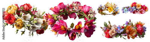 Floral Crowns isolated on white background