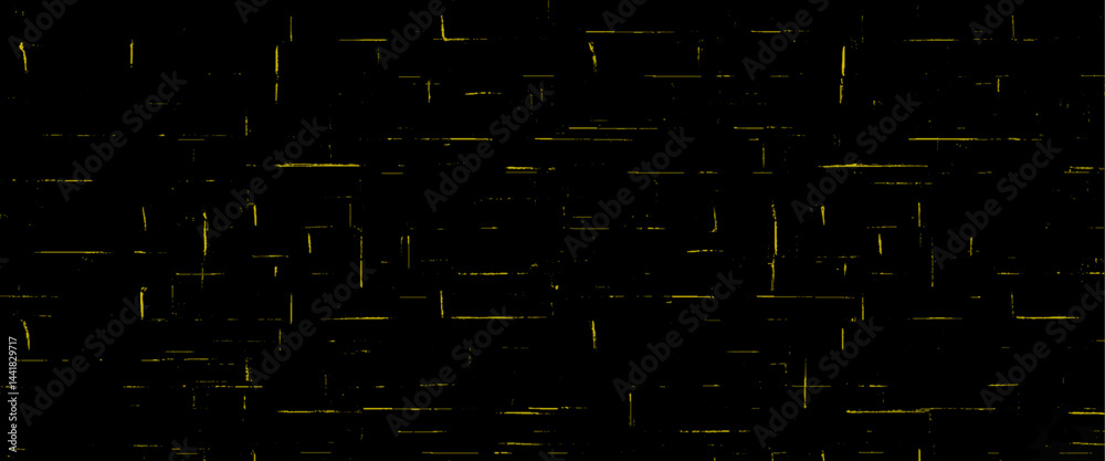 style glitch black and gold